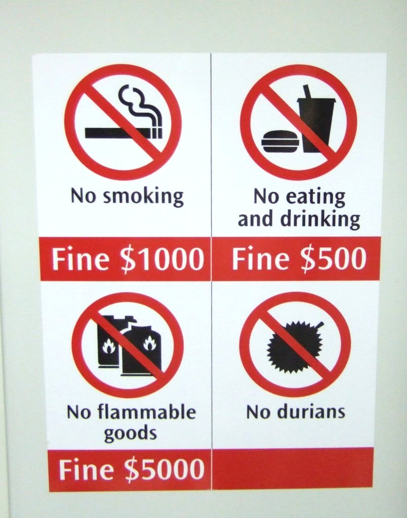 singapore mrt fines