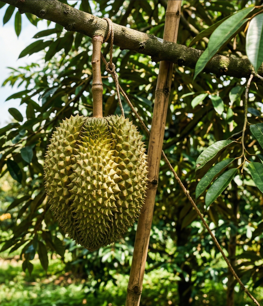 Durian monthong sur son arbre