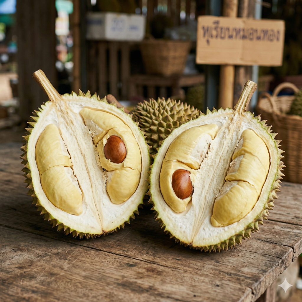 Durian Monthong ouvert